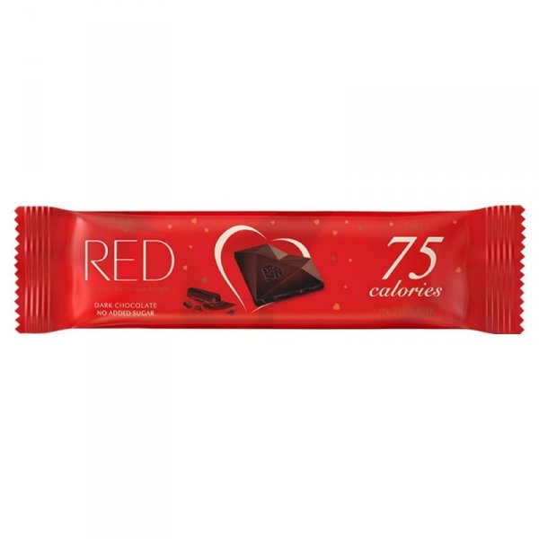 Baton z ciemnej czekolady bez dodatku cukru, tylko 100 kalorii RED Delight 26g