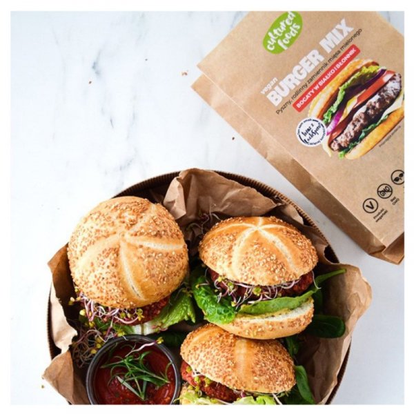 Vegan Burger Mix roślinny zamiennik mięsa Cultured Foods 200g