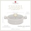 PŁASKI GARNEK TYTANOWY Z POKRYWĄ 28cm BERLINGER HAUS BH-7785 SAHARA