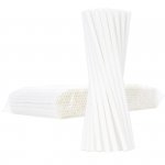 Słomki papierowe BIO ekologiczne PAPER STRAWS 6/205mm - białe 500szt.