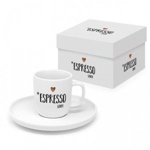 Miłośnik Espresso Filiżanka Porcelanowa w Ozdobnym Pudełku 90 ml