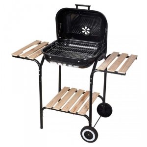 GRILL WĘGLOWY NA KÓŁKACH Z PÓŁKAMI KINGHOFF KH-2034