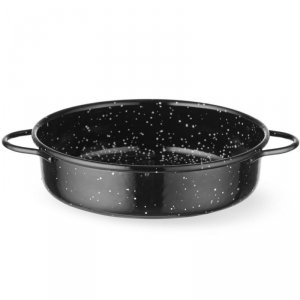 Patelnia emaliowana okrągła z uchwytami śr. 140x45 mm