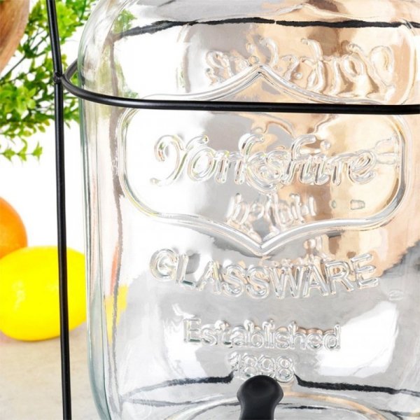 SŁÓJ SZKLANY 5,5l DO NAPOJÓW Z KRANIKIEM I STOJAKIEM 139600