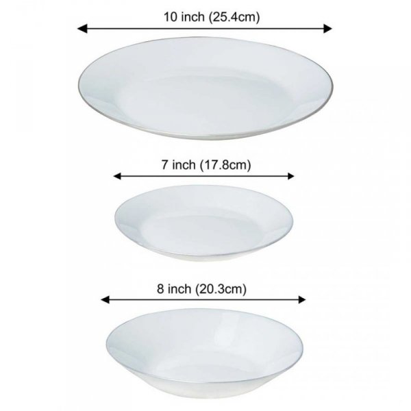KOMPLET OBIADOWY OPAL DLA 6 OSÓB 18 ELEM. KINGHOFF KH-1877