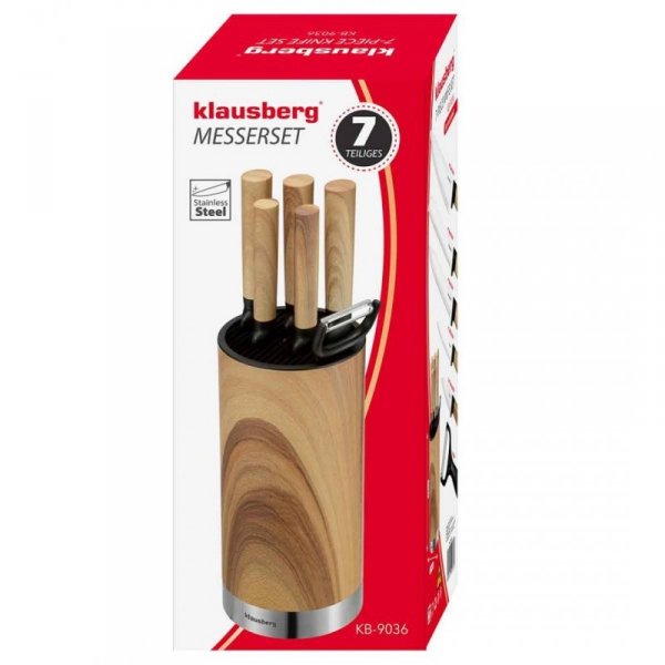 ZESTAW NOŻY KUCHENNYCH W BLOKU KLAUSBERG KB-9036