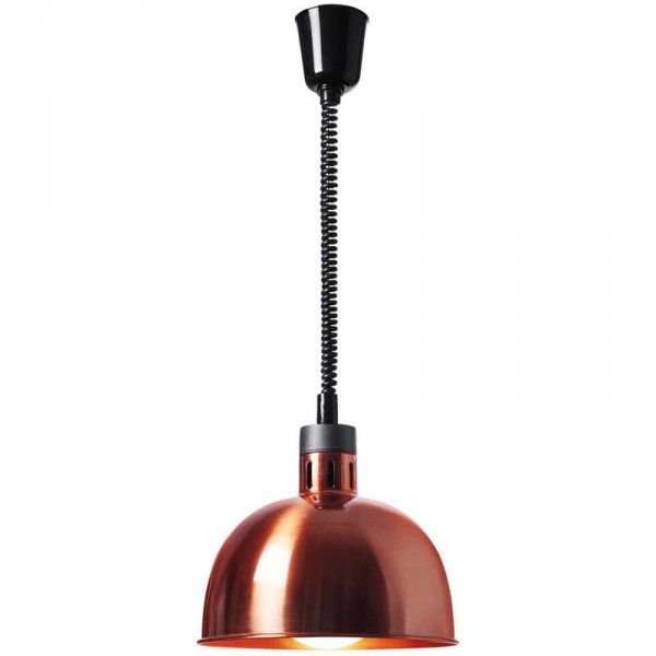Lampa grzewcza do potraw na podczerwień IR wisząca miedziana śr. 29 cm 250 W