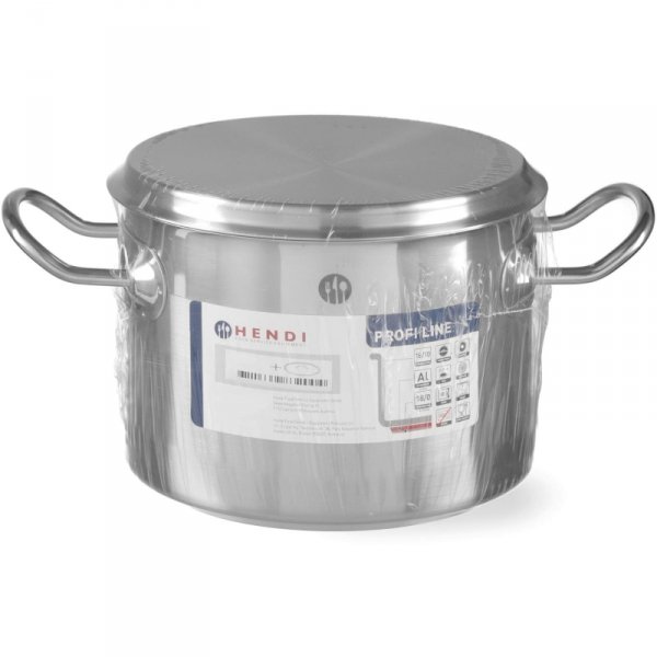 Garnek średni Profi Line z pokrywką 15 l śr. 320 x 190 h - Hendi 831601