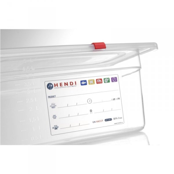 Pojemnik z polipropylenu GN 1/1 wys. 200 mm - Hendi 880050