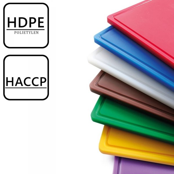 Deska do krojenia HACCP do drobiu GN 1/1 żółta - Hendi 826058