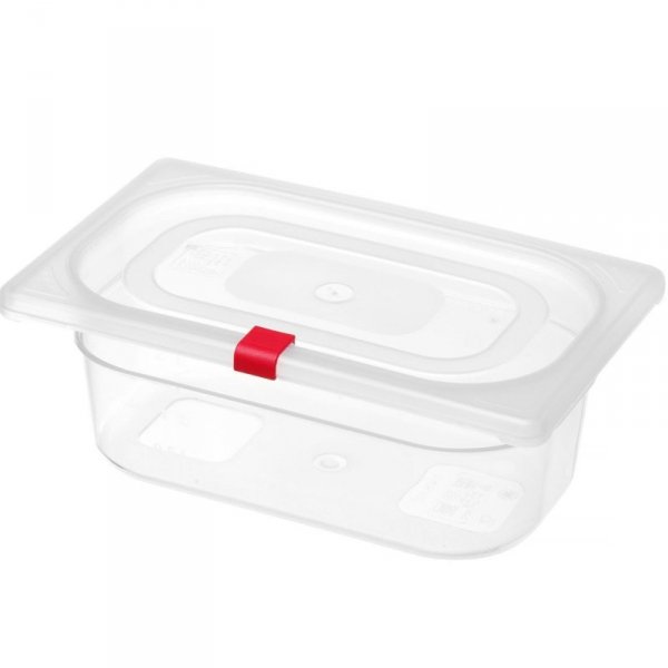 Klipsy do pojemników do żywności HACCP 12 szt. - czerwone