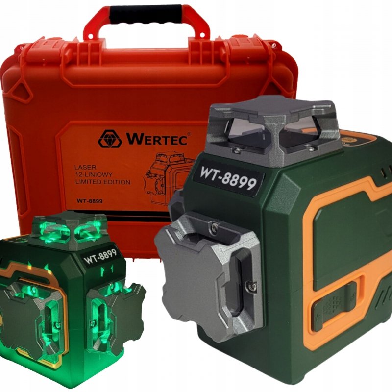 Laser krzyżowy płaszczyznowy 12-Liniowy auto wyrównywanie 0.22 mm/m Wertec