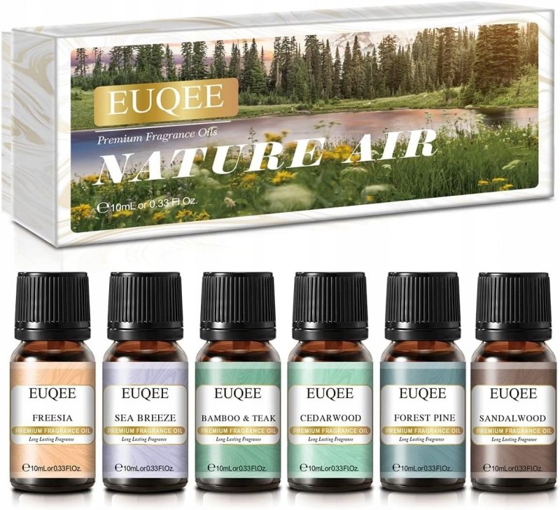 Olejek eteryczny Zestaw Olejków Zapachowych Naturalne Powietrze EUQE 6x10ml