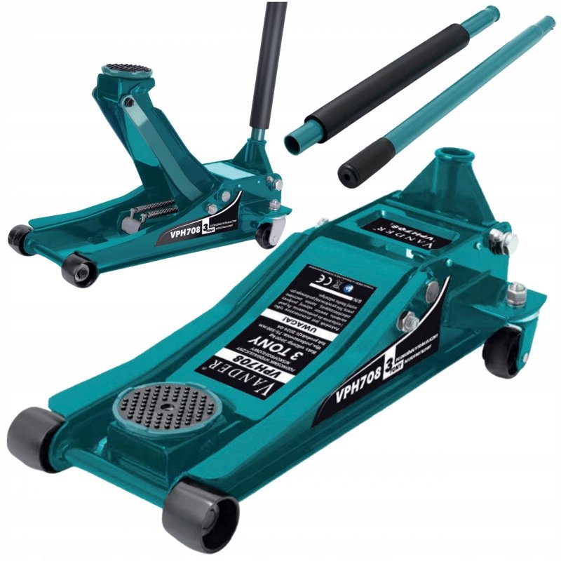 Podnośnik hydrauliczny samochodowy NISKOPROFILOWY 3T VANDER VPH708 żaba