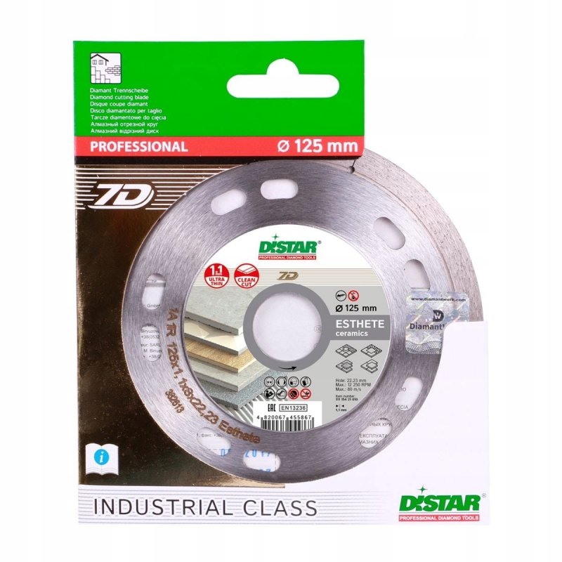 Tarcza do gresu ceramiki 125mm DISTAR ESTHETE