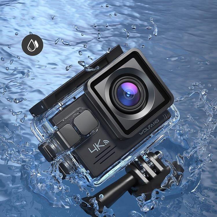 Kamera Sportowa WOLFANG GA100 HD 4K 20MP WiFi EIS Wodoodporna + Akcesoria