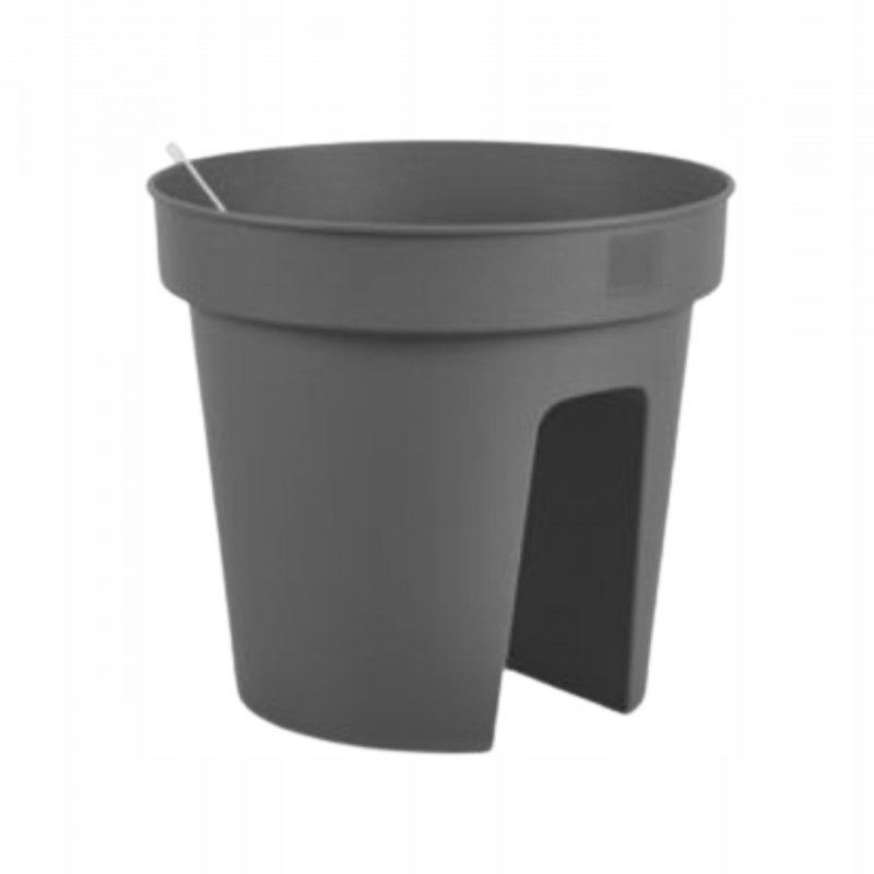 Doniczka Okrągła na poręcz balustradę 7L Mocowanie 6cm - Średnica 28 cm