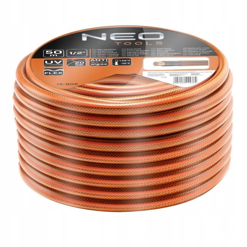 WĄŻ OGRODOWY 4-wartstwowy 50m 1/2'' 20BAR ECONOMIC NEO