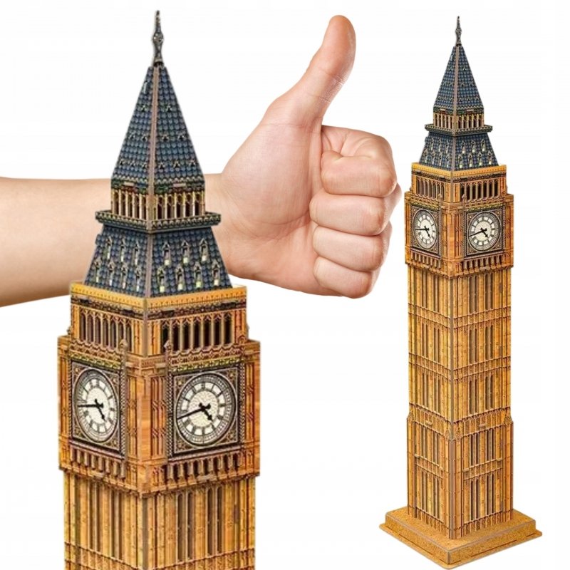 Puzzle 3D BIG BEN w Londynie 30 elementy 38,5 cm KREATYWNY ZABAWA PREZENT