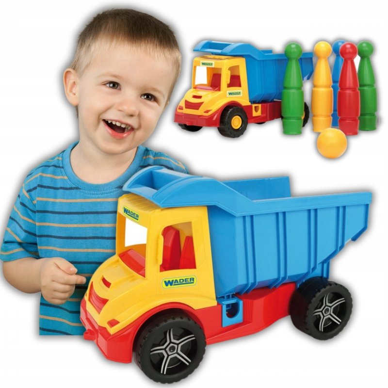 Wywrotka WADER Truck z Kręglami – Solidna i Edukacyjna Zabawa dla Malucha!