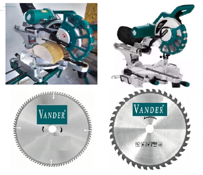 VANDER Piła ukośnica do drewna i aluminium 305mm 2000W + STÓŁ
