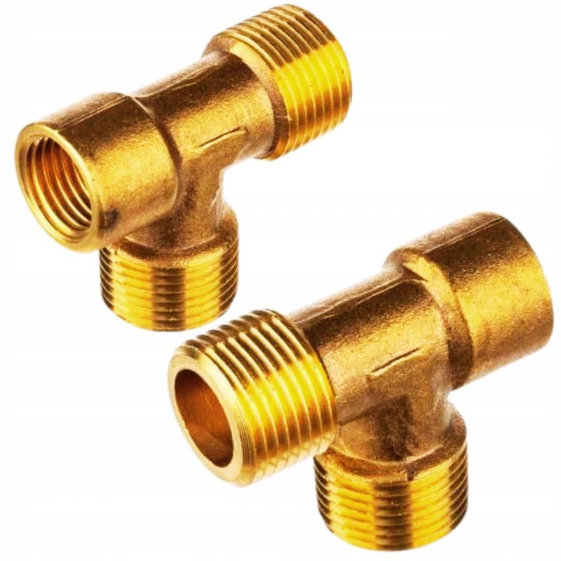 Trójnik rozdzielacz do KOMPRESORA złączka 2 x 3/8" do 1/4"
