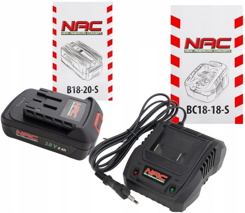 Podkaszarka kosa wykaszarka akumulatorowa 2Ah NAC 18V regulacja