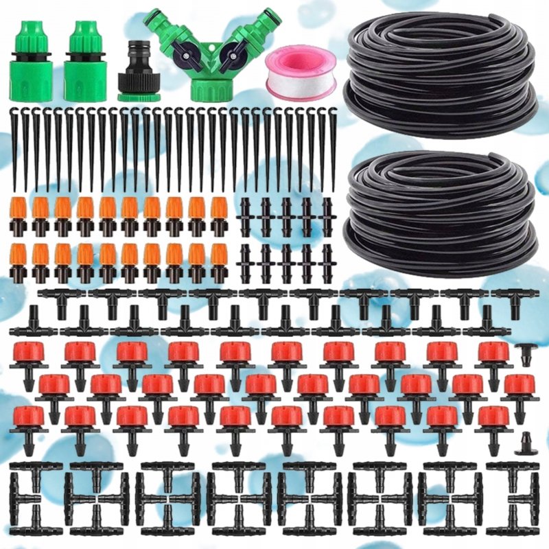 Zestaw do nawadniania kropelkowego 30m DIY 149el do Ogrodu Szklarni Growbox