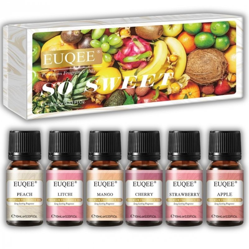 Olejek eteryczny Zestaw Olejków Zapachowych Owocowa Rozkosz EUQEE 6 x 10ml