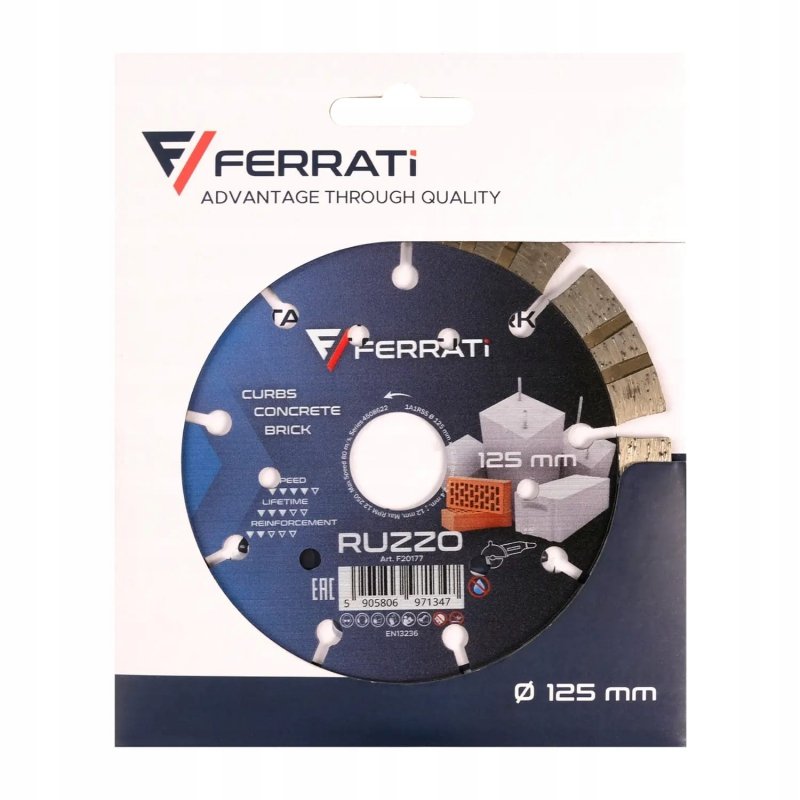 FERRATI RUZZO Tarcza Diamentowa 125mm do Betonu inne Materiały Budowlane