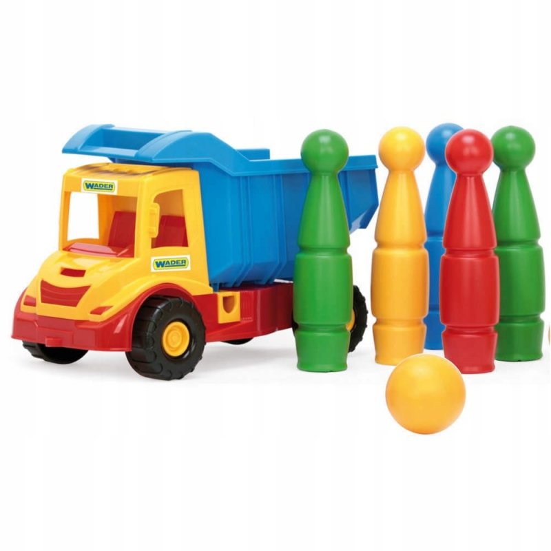 Wywrotka WADER Truck z Kręglami – Solidna i Edukacyjna Zabawa dla Malucha!