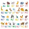 Naklejki Alfabet Literki ze zwierzętami Litery