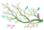 Naklejki Kwitnące Drzewo Wiśniowe 3D Djeco