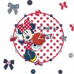 Zegar naklejka Myszka Mini Minnie Mouse Disney