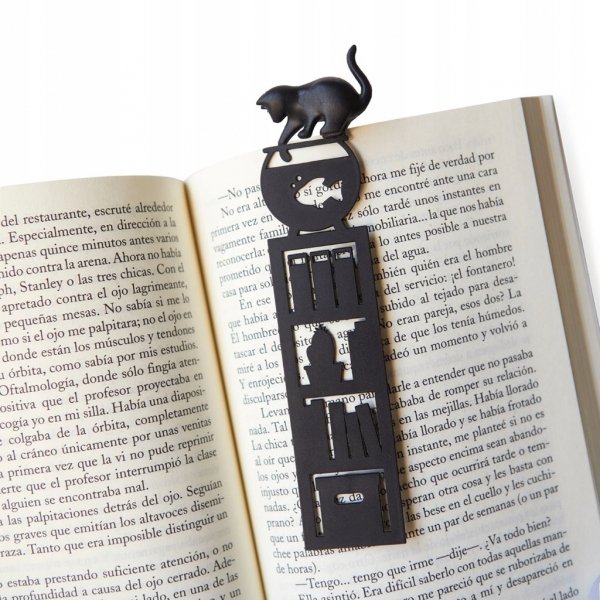 ZAKŁADKA DO KSIĄŻKI BOOKMARK Kot Łapie Rybkę