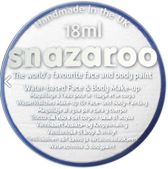 SNAZAROO farba do twarzy Biała 18ml
