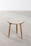 Stolik Wonga okrągły z drewna mango 45 cm do salonu
