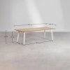 zestaw stołu 240x100 cm i 6 krzeseł Bowel do ogrodu na taras beżowe wykończenie