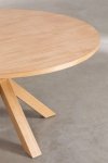 Zestaw do jadalni Lail stół okrągły 140 cm i 4 krzesła w kolorze naturalnym