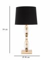 Lampa na stół stolik Cady do salonu z metalu z czarnym abażurem