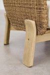 Zestaw mebli na taras ogrodowy Leilan akacjowa sofa, stolik i dwa fotele