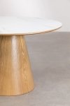Okrągły Stół Do Jadalni Aura Ø120 Cm, Elegancki Drewniany Stół Z Fornirem Ceramicznym Idealny Do Nowoczesnych Wnętrz