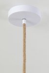 Lampa wisząca Omai z tkaniny na sznurze w kolorze mus terracota