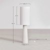 Lampa podłogowa z lnu i włókna szklanego do salonu Joan 
