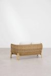 Zestaw mebli na taras ogrodowy Leilan akacjowa sofa, stolik i dwa fotele