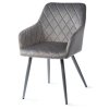 Szare głębokie komfortowe krzesło Ritchie fotel tapicerowany