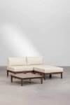 Modułowy Zestaw Ogrodowy Brown Sofa i Stolik Kawowy
