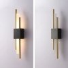 Designerska lampa na ścianę kinkiet metalowy złoty Sem Left