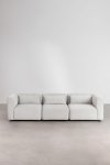 Sofa modułowa 3-osobowa Fogiel w kolorze szarym do salonu