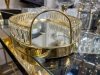Nietuzinkowa złota metalowa taca w stylu glamour lustrzana dekoracja do salonu Candy Bar
